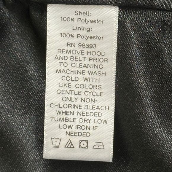 Dennis Basso Size 2X Hooded Coat Weather Resistant Black - Picture 15 of 15